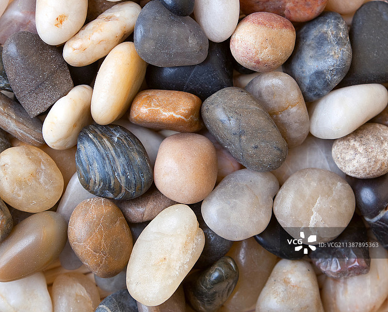彩色圆形海卵石特写背景图片素材