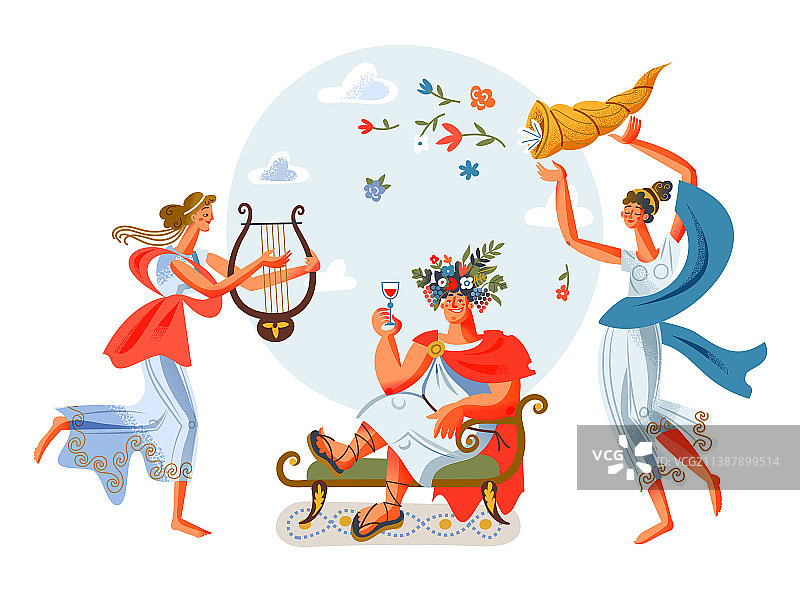 古罗马帝国皇帝与妇女图片素材