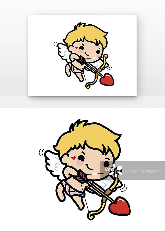 卡通可爱情人节爱神丘比特图片素材