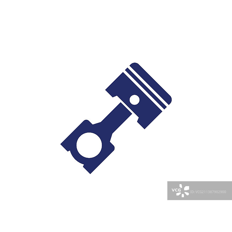 白色背景上的发动机活塞图标图片素材