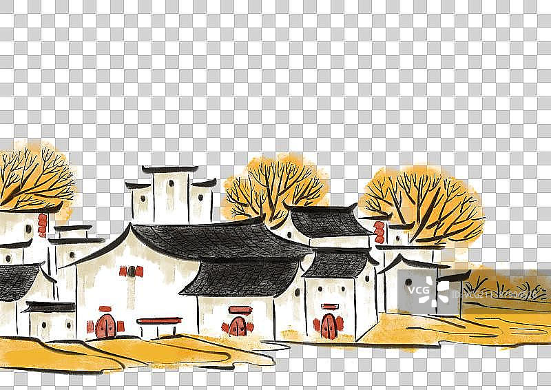 秋日江南水乡图片素材