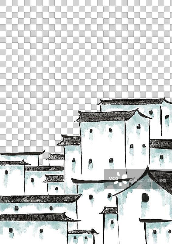 绿色江南水乡图片素材