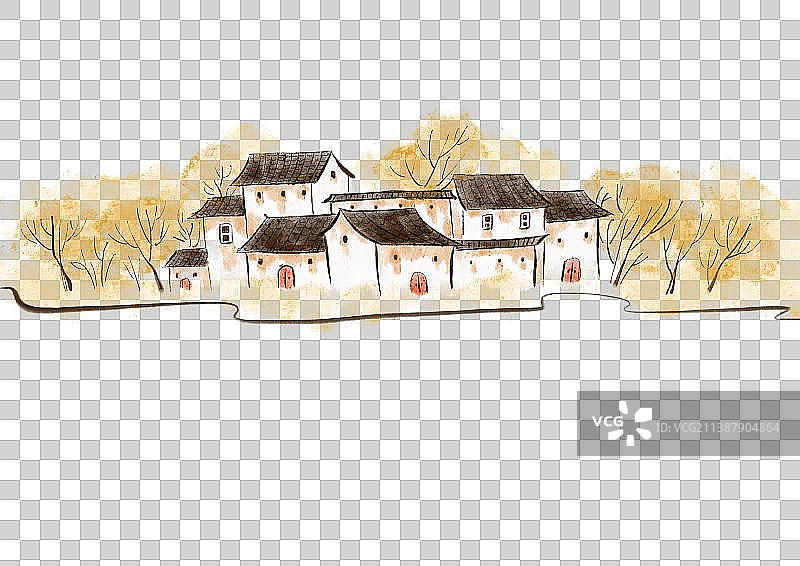 秋日江南水乡图片素材