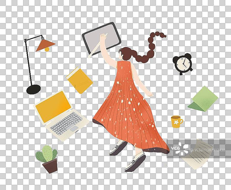 工作台桌面摆放元素图片素材