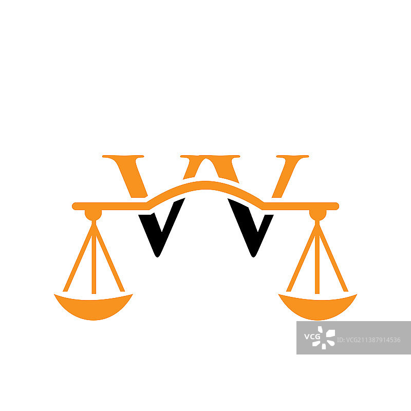 律师事务所字母VV标志设计图片素材