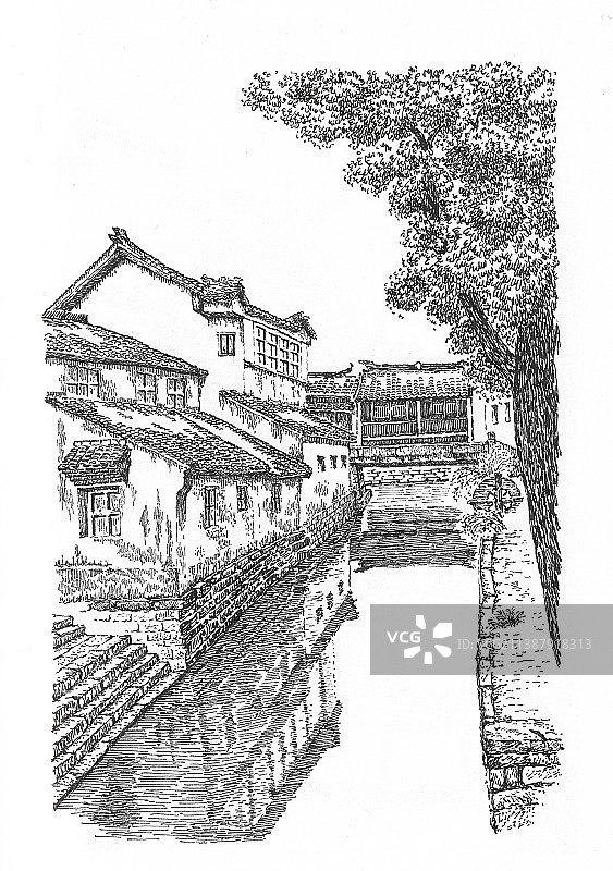 甪直古镇图片素材