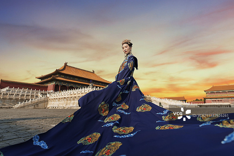 故宫古装美女图片素材