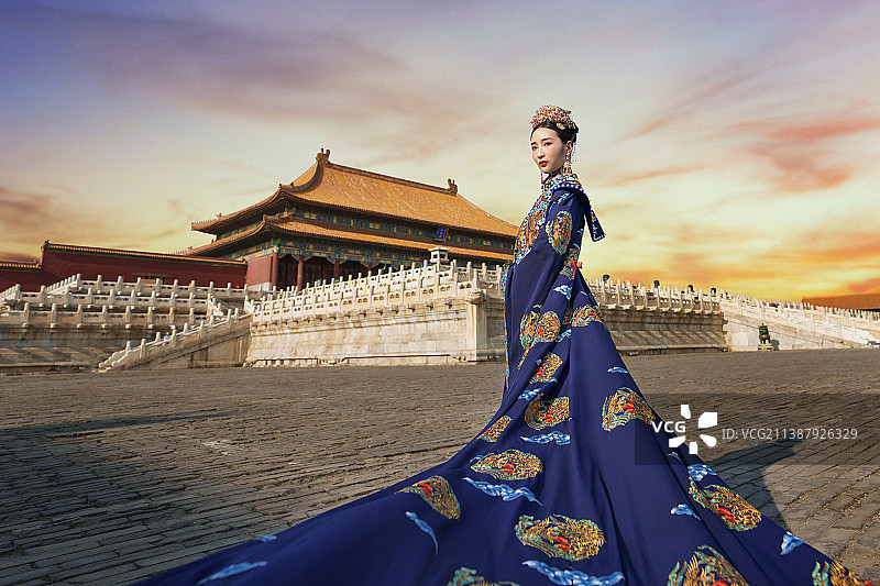 故宫古装美女图片素材