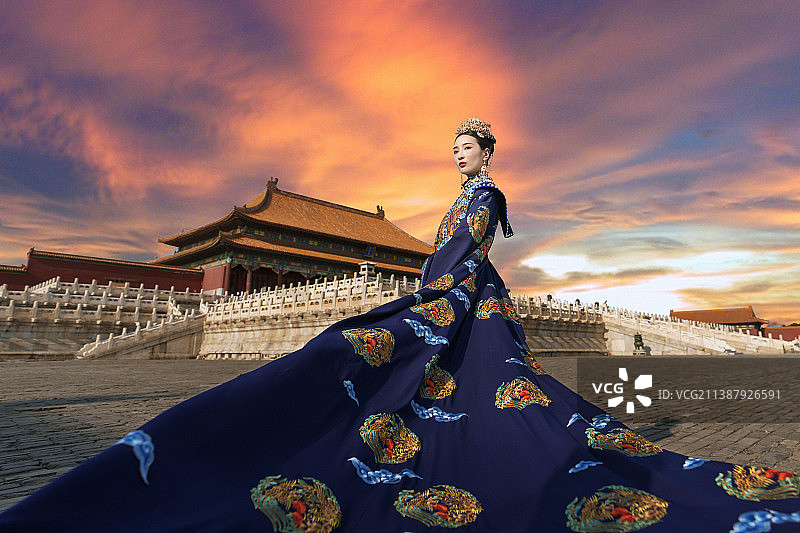 故宫古装美女图片素材