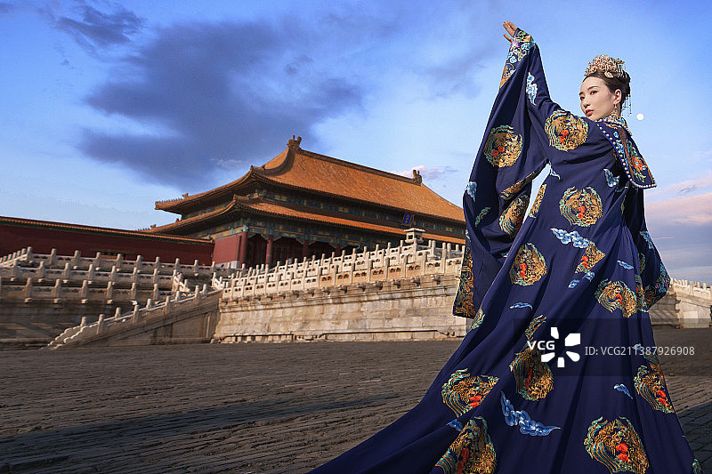 故宫古装美女图片素材