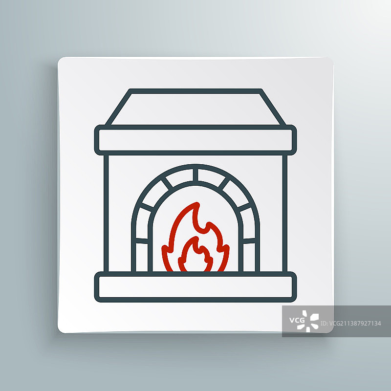 白色背景上的线性铁匠烤箱图标图片素材