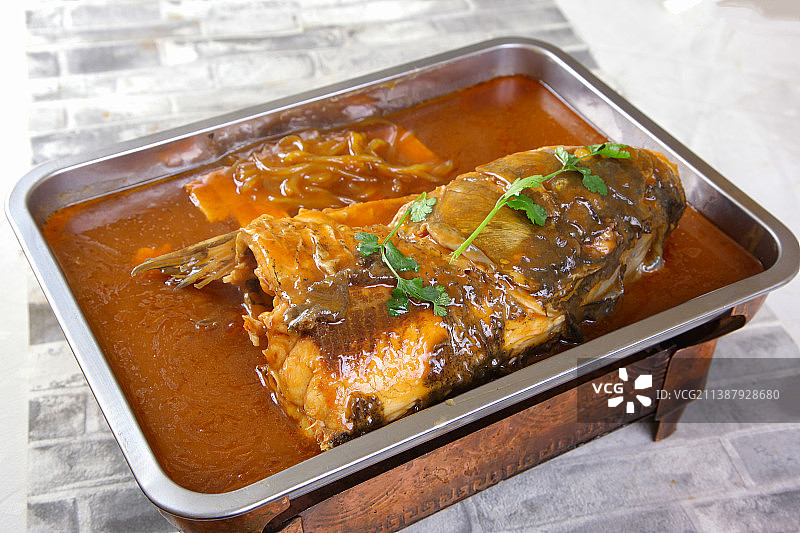 中餐美食-酱焖鱼头图片素材