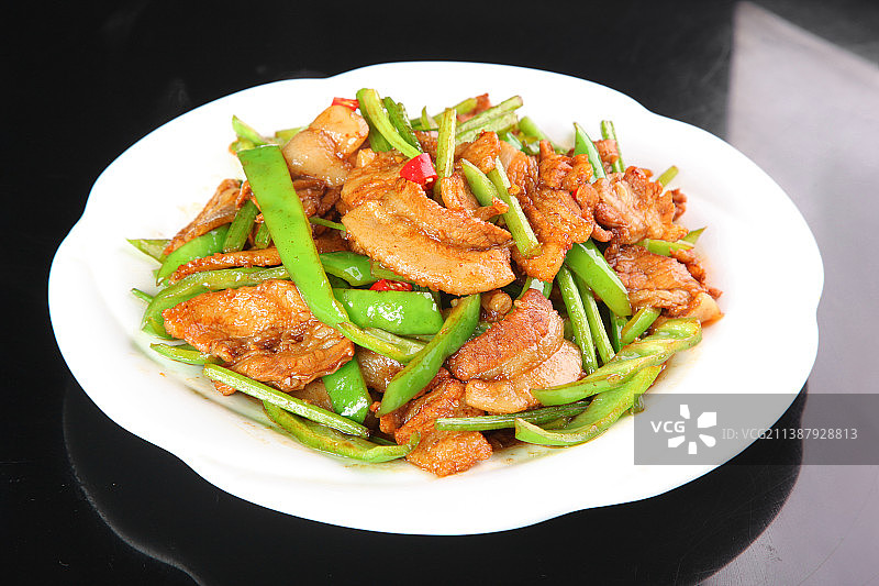 中餐美食-芹菜炒肉图片素材