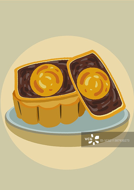 蛋黄月饼图片素材