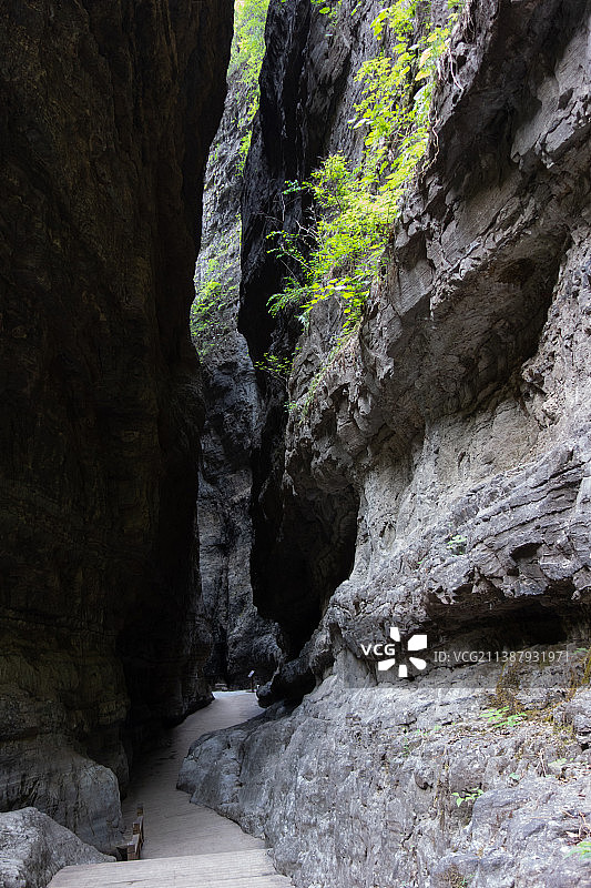 河北省涞水县世界地质公园“百里峡”。图片素材