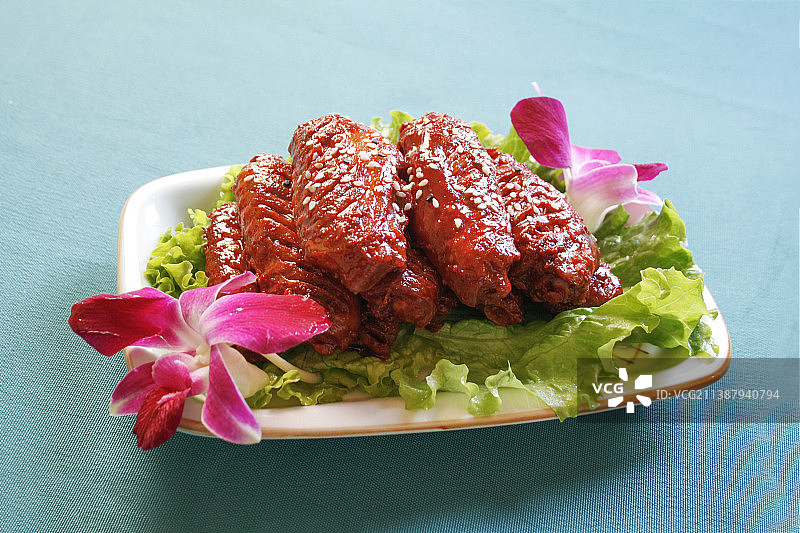 中餐美食-烧鸡翅图片素材