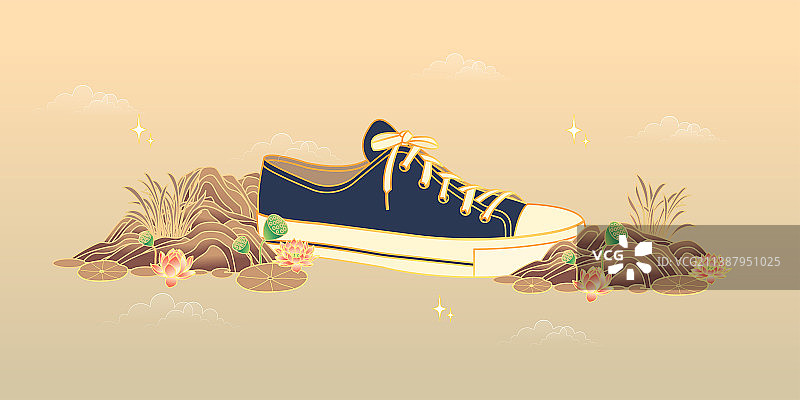 一只帆布鞋图片素材