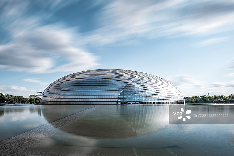 国家大剧院夜景图片素材