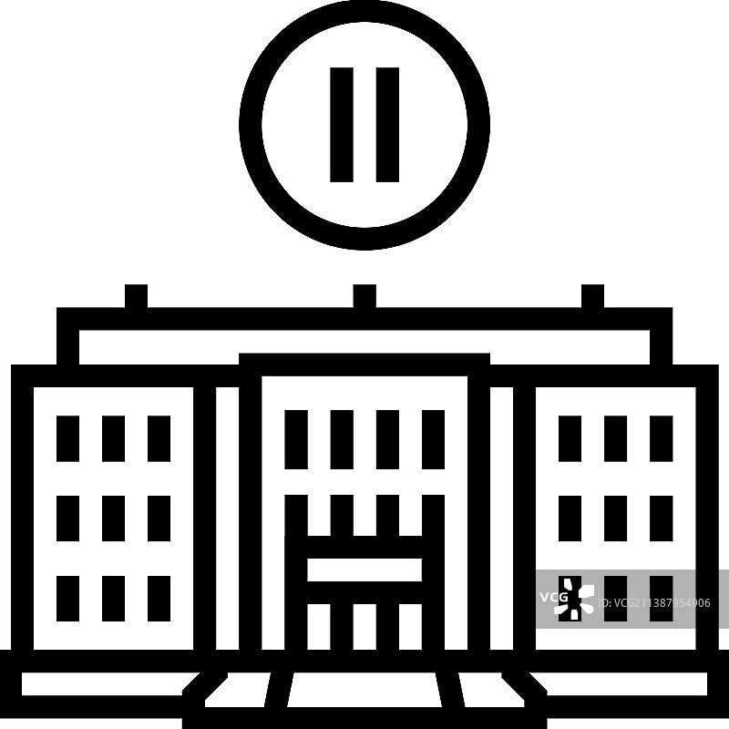 两年制大学线性图标图片素材