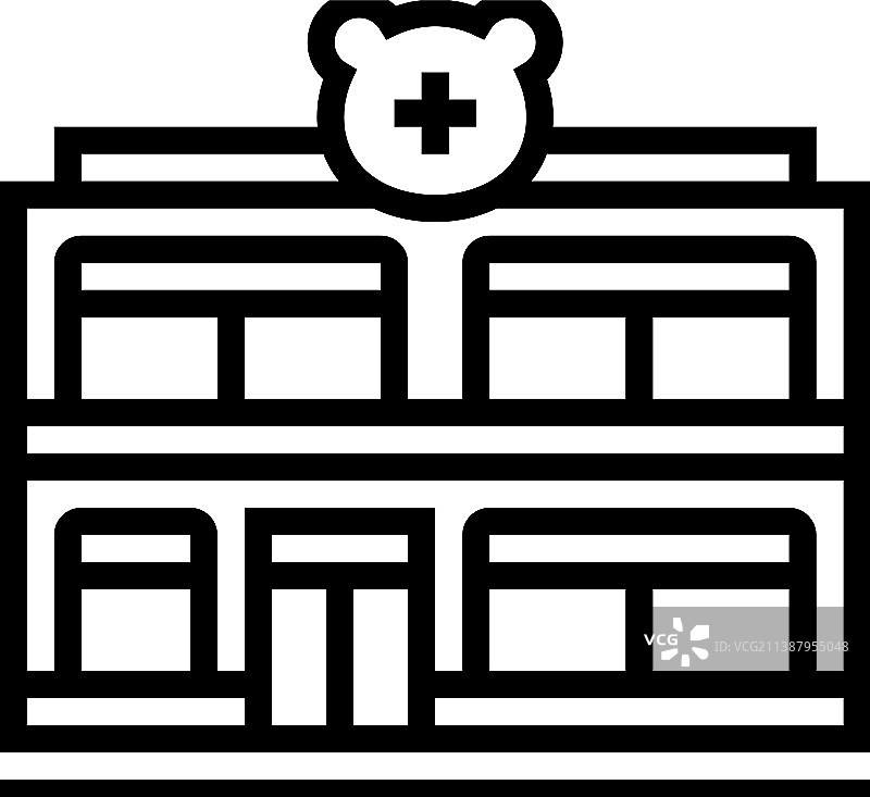 宠物药品店线性图标图片素材