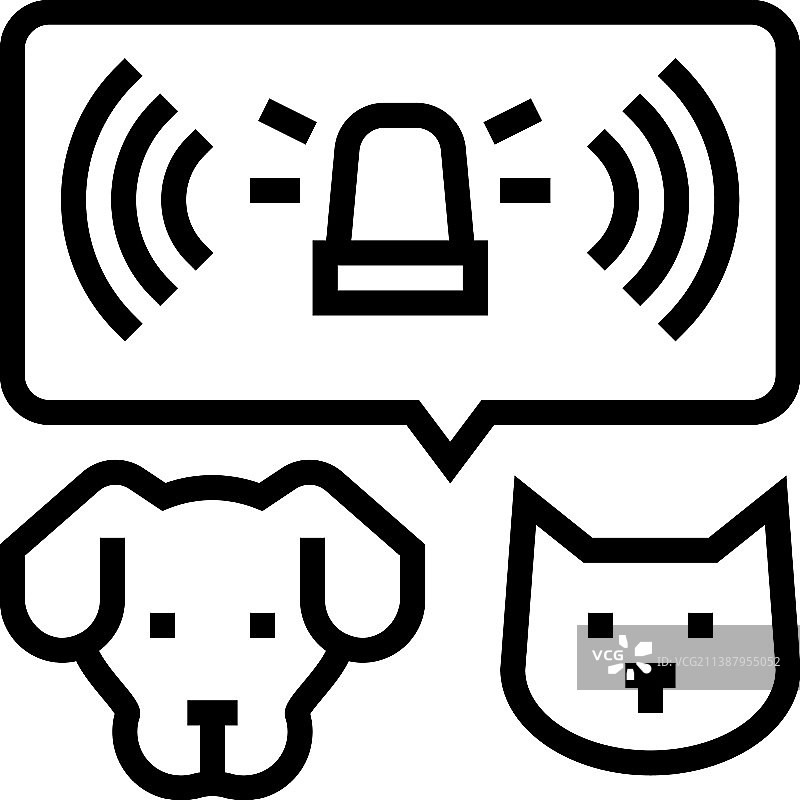 家庭宠物急救护理线性图标图片素材