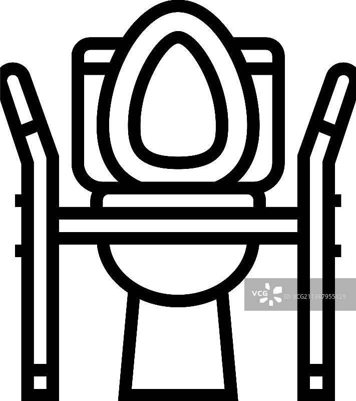 医用马桶座圈线性图标图片素材