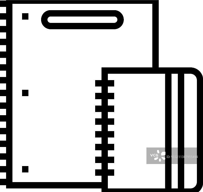 螺旋笔记本线条图标图片素材