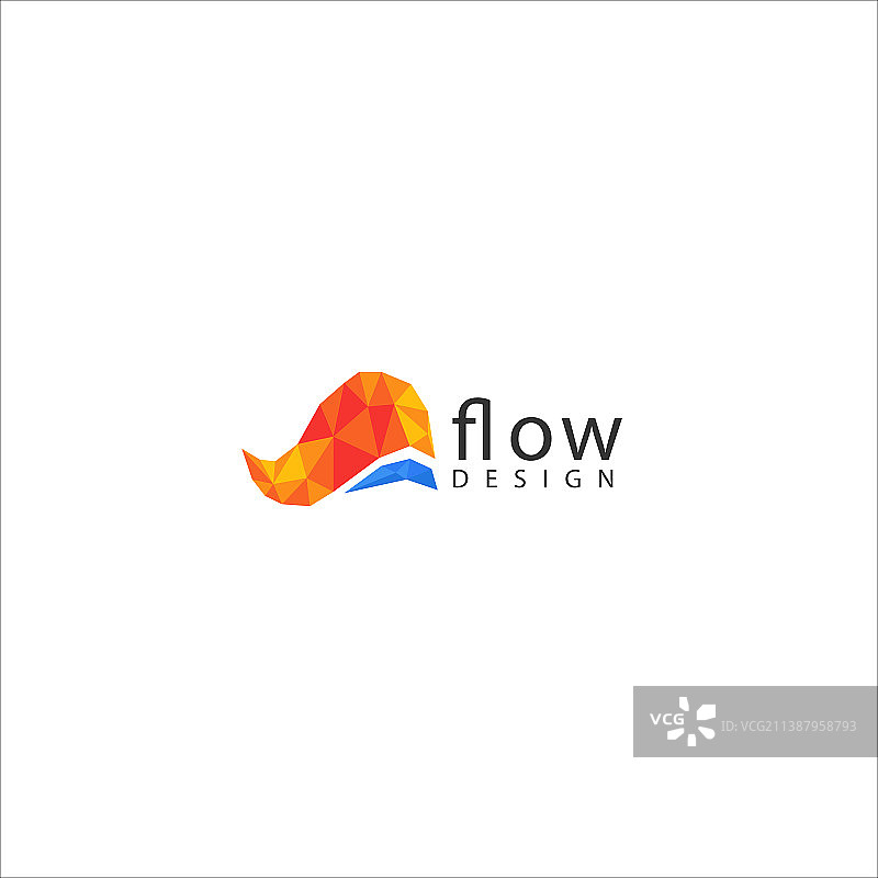 现代彩色流动设计流线标志设计图片素材