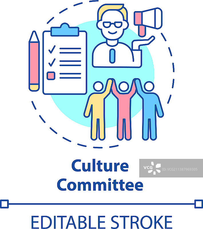文化委员会概念图标图片素材