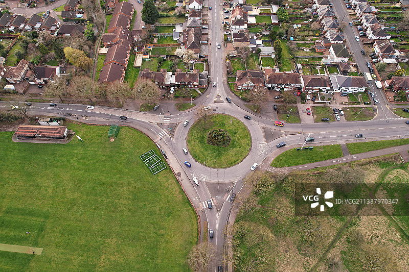 英国卢顿城市壮丽航拍景色图片素材