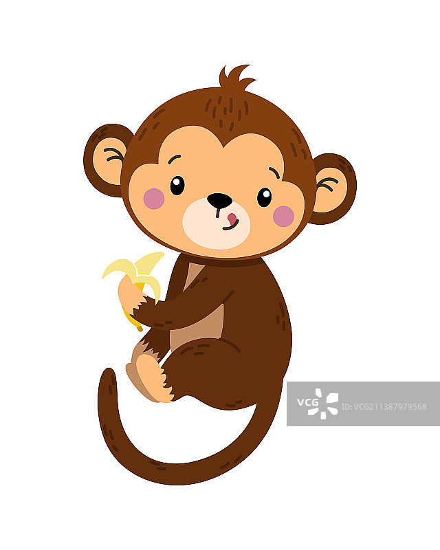 拿着香蕉的猴子图片素材