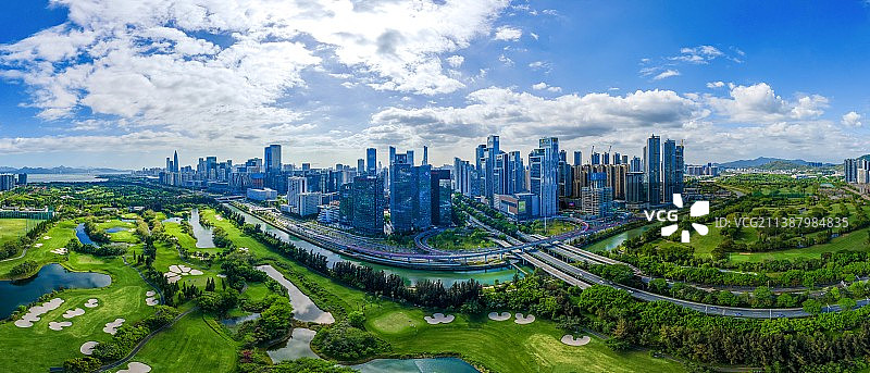 大沙河公园，大沙河生态长廊，大沙河湿地公园，深圳科技园，科技园区，国家级高新技术产品出口基地图片素材