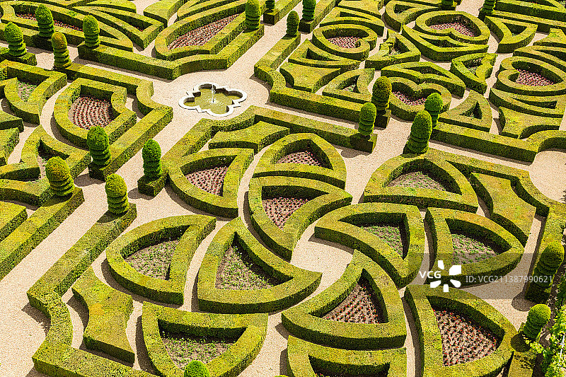 维朗德里城堡和法式花园，法国图片素材