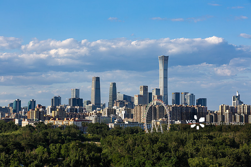 中国北京城市风光国贸CBD图片素材