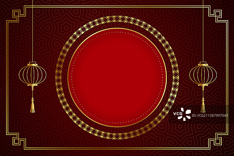 中国传统红色金色背景图片素材