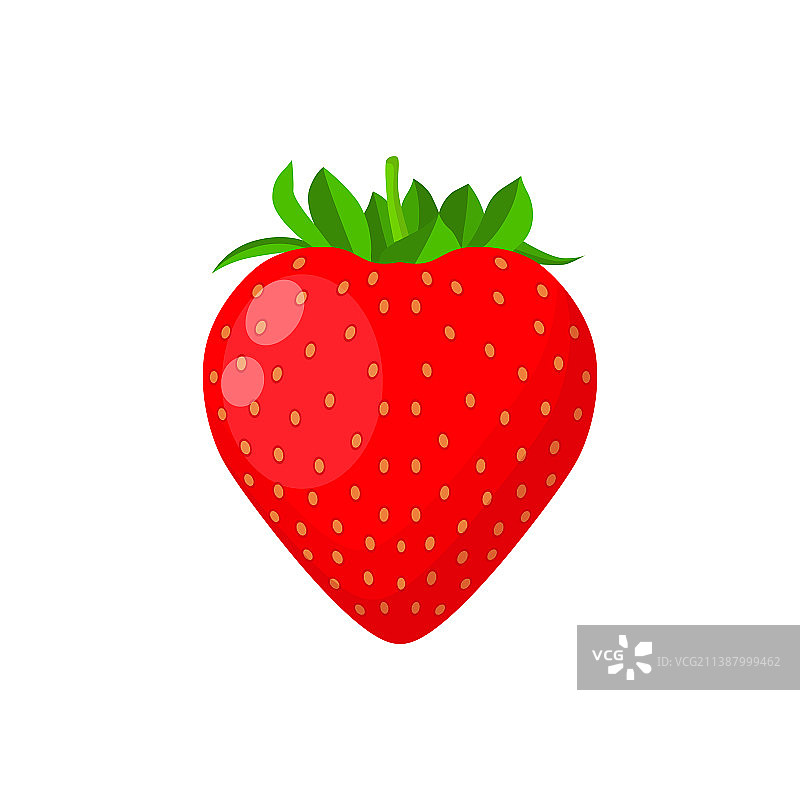 扁平风格的草莓图片素材