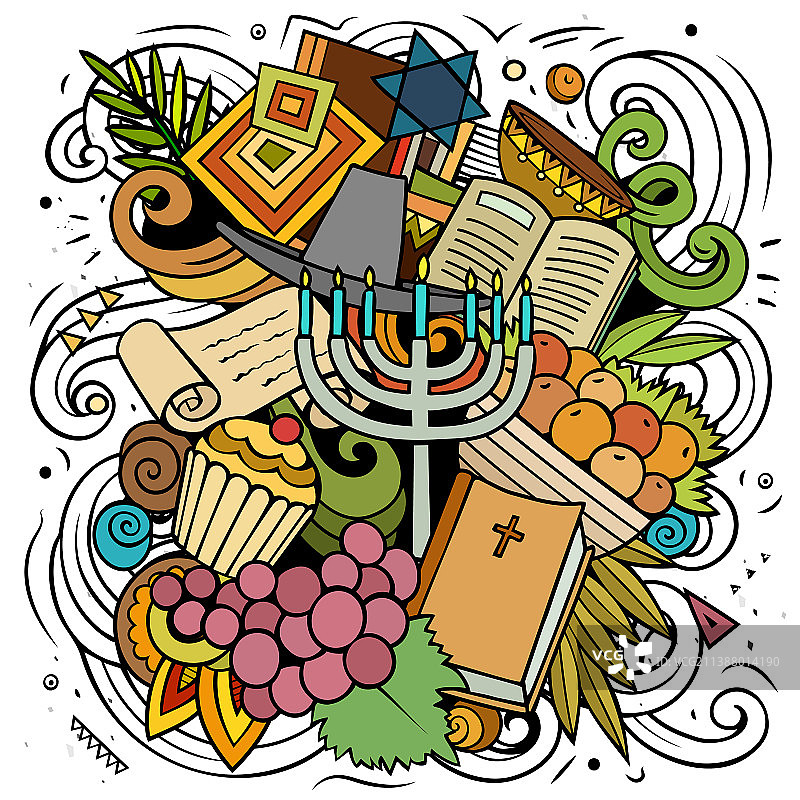 以色列卡通涂鸦图片素材