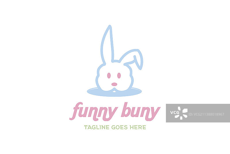 滑稽可爱的兔子卡通吉祥物图片素材