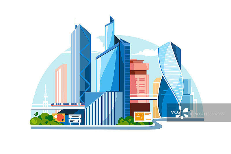 豪华商务写字楼群图片素材