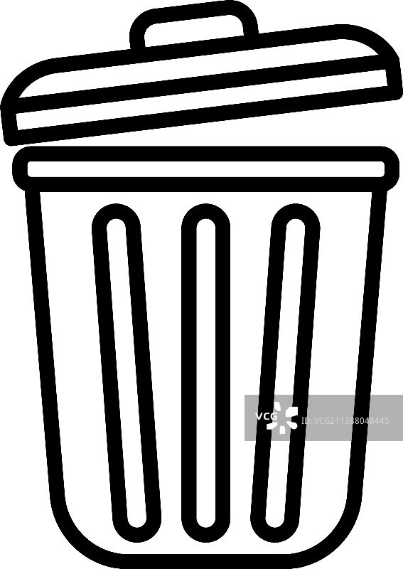 垃圾箱图标设计模板，已隔离图片素材