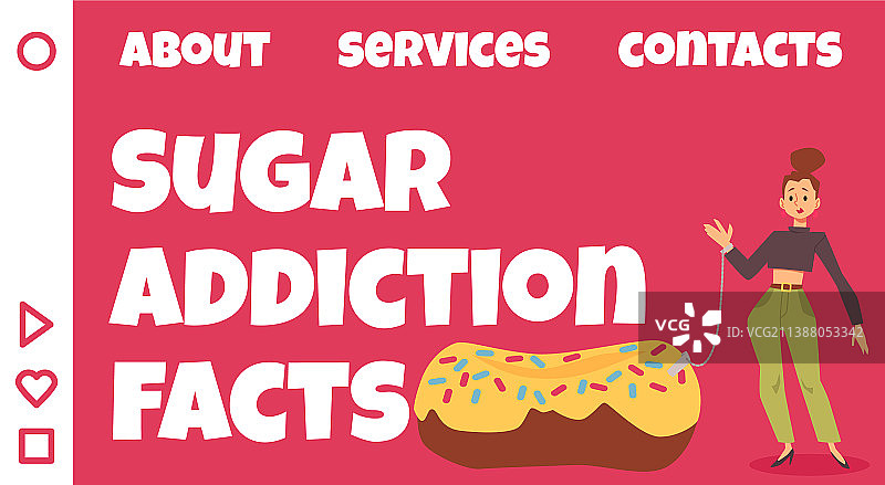 糖瘾知识网站banner模板图片素材