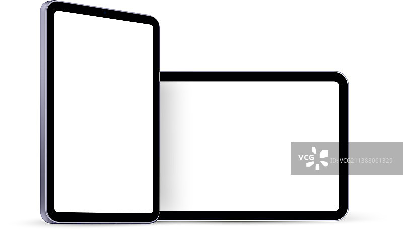 具有空白屏幕的平板电脑图片素材