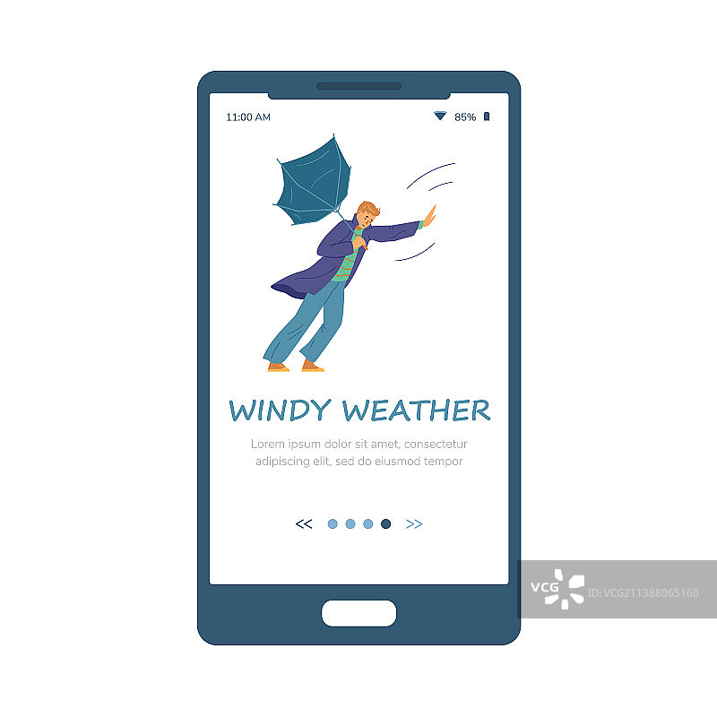 在秋季多风天气里拿着坏雨伞的男人图片素材