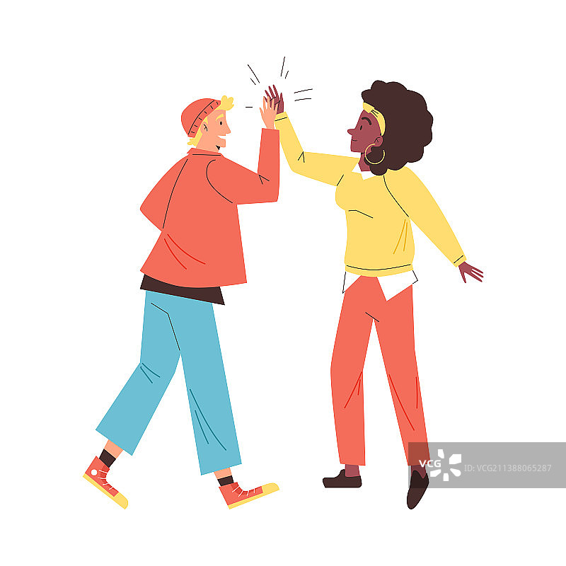 人们互相问候图片素材