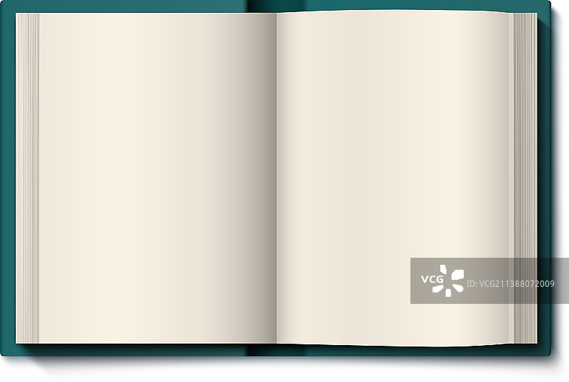逼真的摊开书本样机顶部图片素材