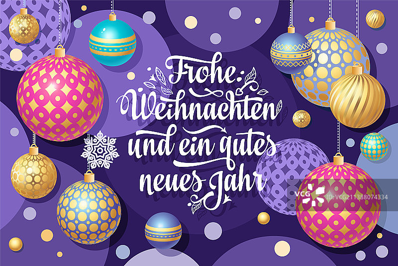 圣诞快乐德语圣诞节流行色图片素材