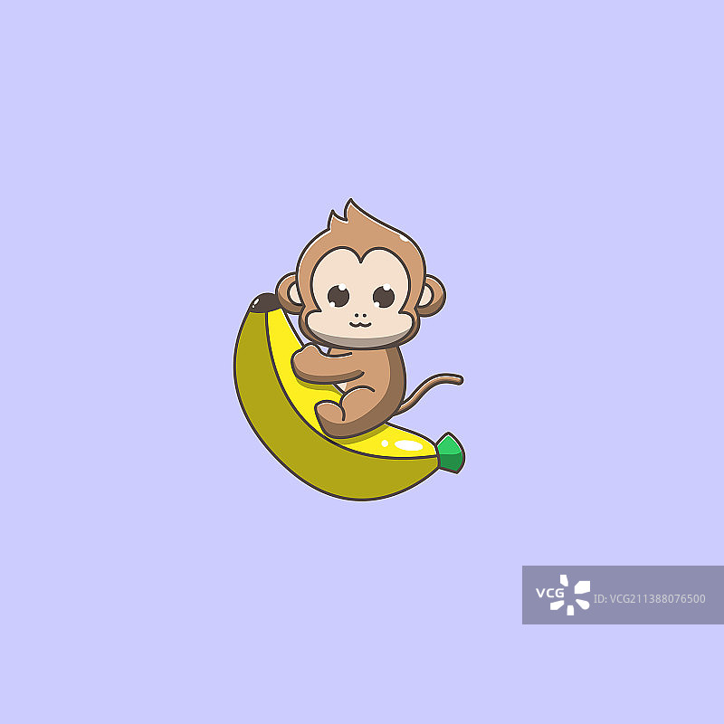 骑香蕉的猴子图片素材