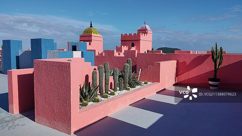 纪念碑谷粉色城堡图片素材