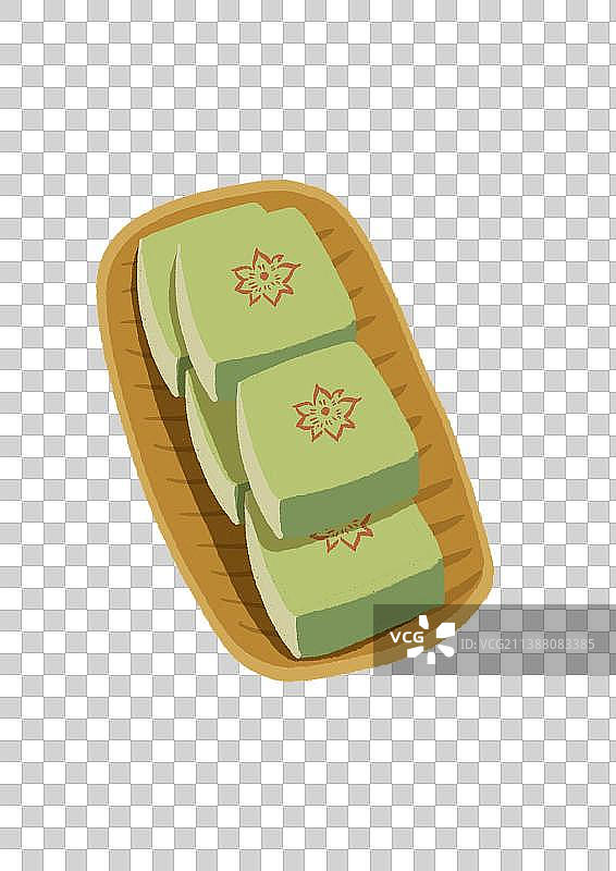 老式绿豆糕图片素材