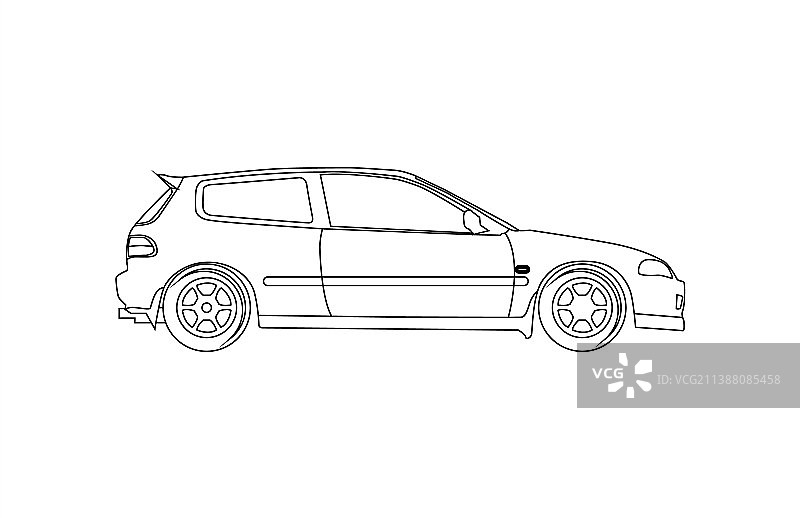 轿跑车与掀背车车型概念图片素材